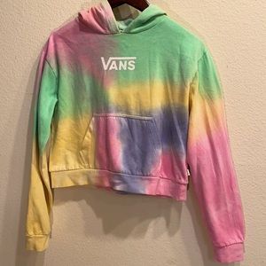 Vans tie-dye hoodie extra small crop top